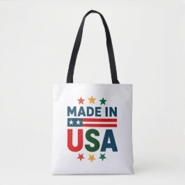 Made in usa patriotische typografische Design
