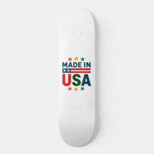 Made in usa patriotische typografische Design Skateboard