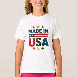 Made in usa patriotische typografische Design T-Shirt