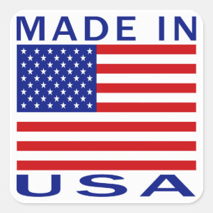 Made in USA Quadratischer Aufkleber