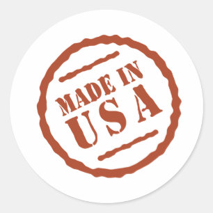 Made in USA Runder Aufkleber