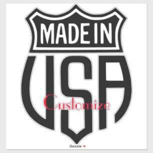 Made in USA Sign Thunder_Cove Aufkleber