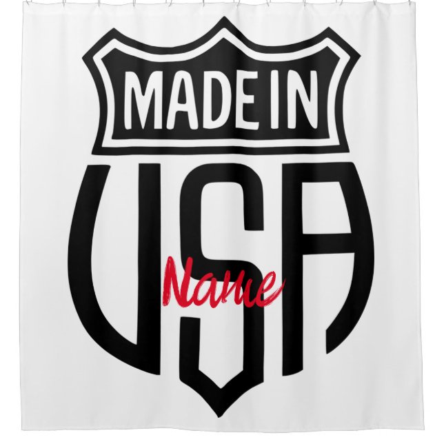 Made in USA Sign Thunder_Cove Duschvorhang (Vorderseite)