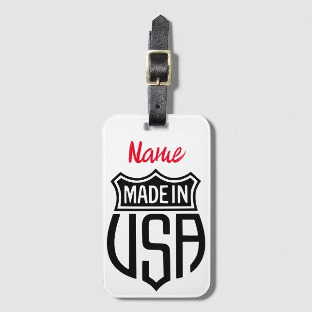 Made in USA Sign Thunder_Cove Gepäckanhänger (Vorderseite Vertikal)