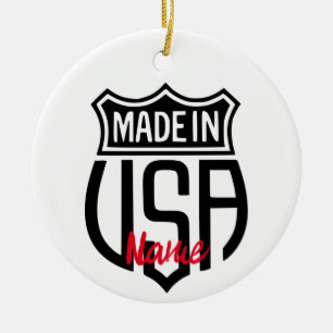 Made in USA Sign Thunder_Cove Keramik Ornament
