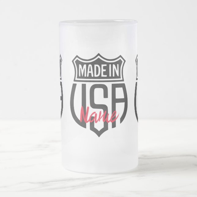 Made in USA Sign Thunder_Cove Mattglas Bierglas (Mittel)