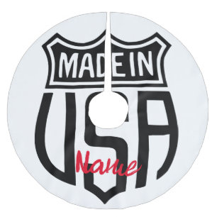 Made in USA Sign Thunder_Cove Polyester Weihnachtsbaumdecke