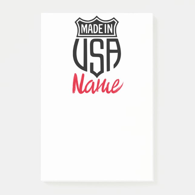 Made in USA Sign Thunder_Cove Post-it Klebezettel (Vorderseite)