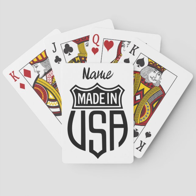 Made in USA Sign Thunder_Cove Spielkarten (Rückseite)