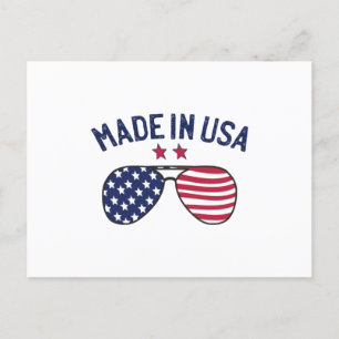 Made in USA United Staaten US Flag Sonnenbrille Postkarte