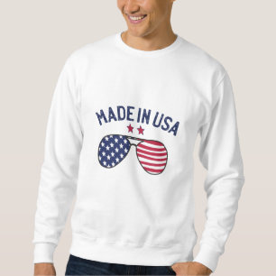 Made in USA United Staaten US Flag Sonnenbrille Sweatshirt