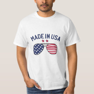 Made in USA United Staaten US Flag Sonnenbrille T-Shirt