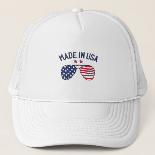 Made in USA United Staaten US Flag Sonnenbrille Truckerkappe