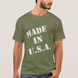 Made in USA White Design T - Shirt