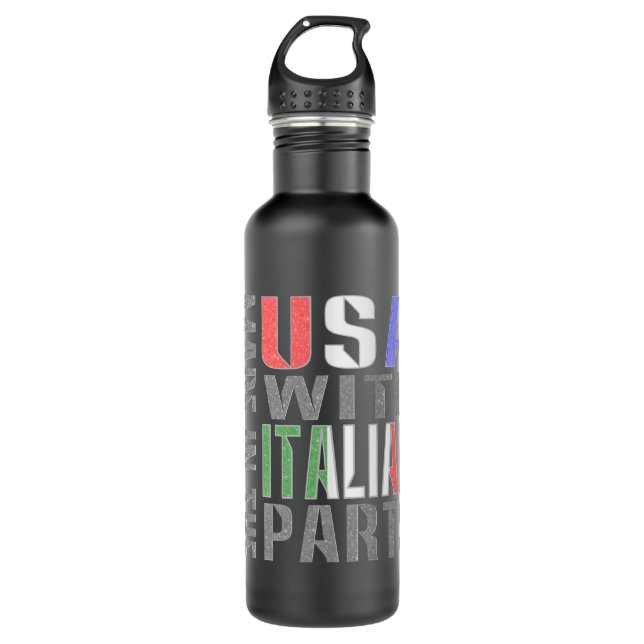 Made in USA with Italian Parts Trinkflasche (Vorderseite)