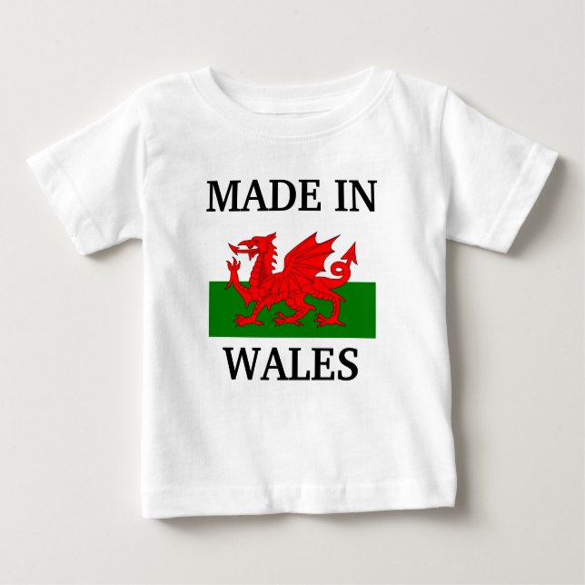 Made in Wales Baby T-shirt (Vorderseite)