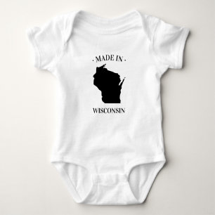 Made in Wisconsin WI Baby Bodysuit Baby Strampler