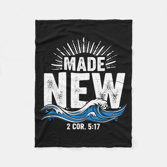 Made New Baptized Baptism  Fleecedecke (Vorderseite)