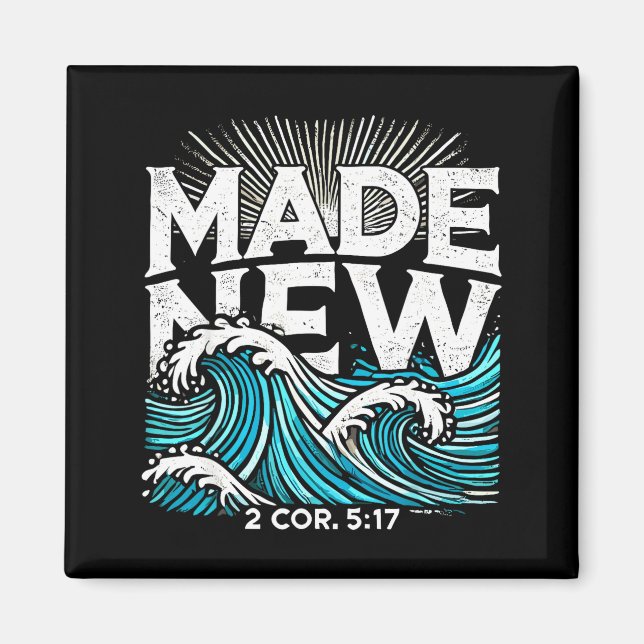 Made New Baptized Baptism  Magnet (Vorne)
