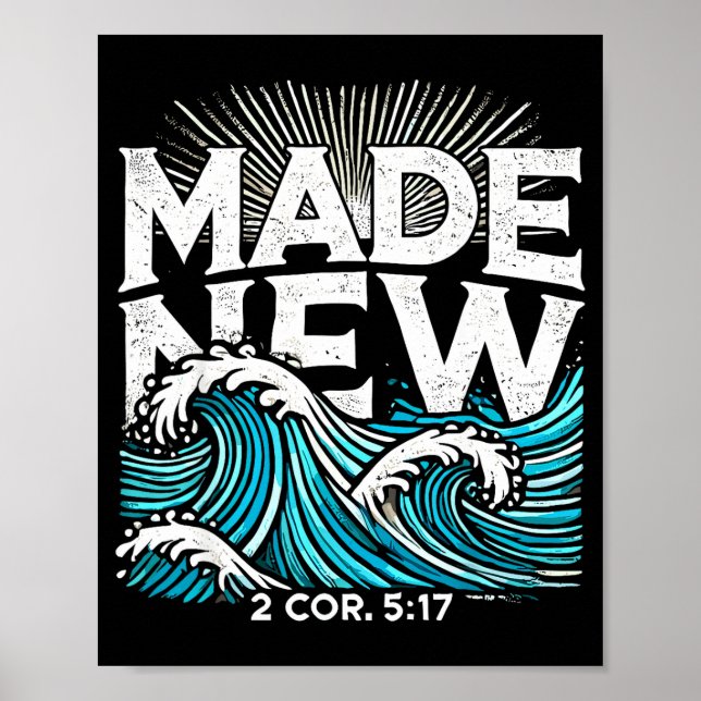 Made New Baptized Baptism  Poster (Vorne)