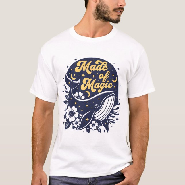 Made of Magic - Boho Whale Floral Nature Summer Gi T-Shirt (Vorderseite)