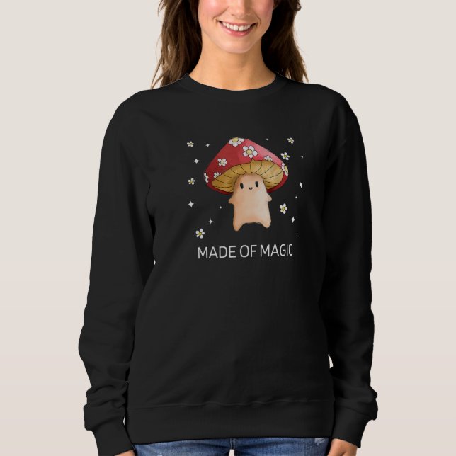Made of Magic Niedlich Cotattecore Mushroom Graphi Sweatshirt (Vorderseite)