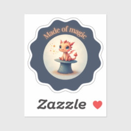 Made of Magic - Niedlich Dragon Sticker