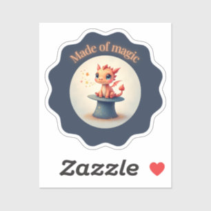 Made of Magic - Niedlich Dragon Sticker