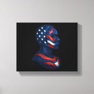 "Made of Stars & Stripes" - Celestial American Leinwanddruck