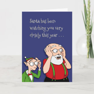 Made Santa's Naughty List Feiertagskarte