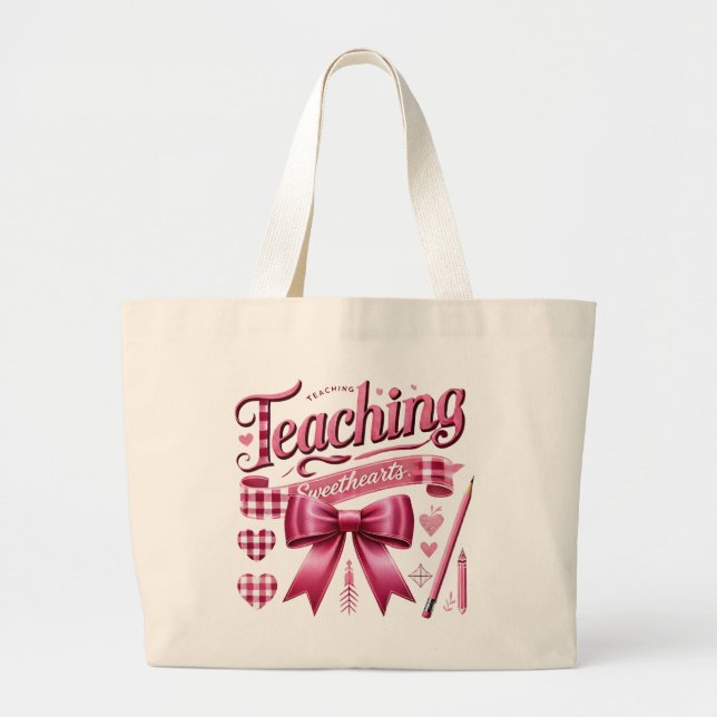 Made to teach png Wird My students are png Wird Te Jumbo Stoffbeutel (Vorne)