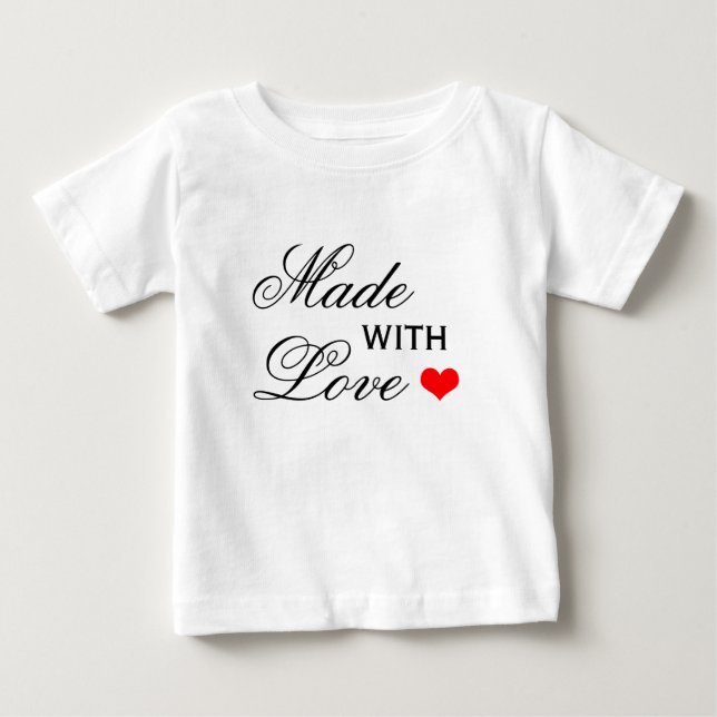 Made with Liebe Baby Romper T-shirt (Vorderseite)