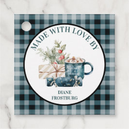 "Made with Liebe by" Aquamarin Blue Christmas Food Geschenkanhänger