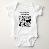 Made with Liebe & Chaos" Funny Baby T - Shirt - Ni
