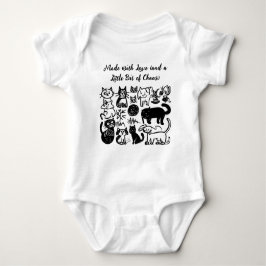 Made with Liebe & Chaos" Funny Baby T - Shirt - Ni