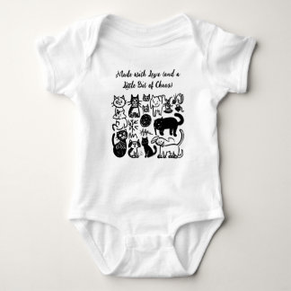 Made with Liebe & Chaos" Funny Baby T - Shirt - Ni