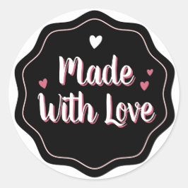 Made with Liebe | Einfache Minimalistische Perfekt Runder Aufkleber