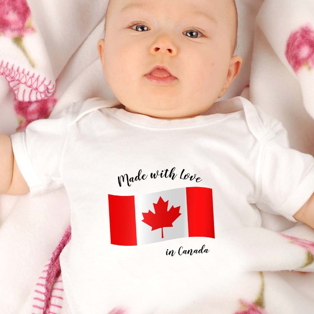 Made with Liebe in Canada / kanadische Fahne Baby Strampler (Von Creator hochgeladen)