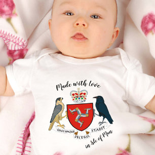 Made with Liebe in Isle of Man / UK flagge Baby Strampler