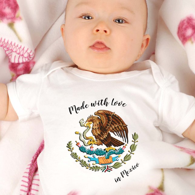 Made with Liebe in Mexico / mexikanische Fahne Baby Strampler (Von Creator hochgeladen)