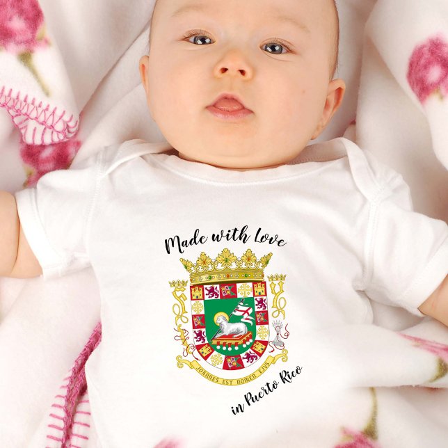 Made with Liebe in Puerto Rico / Puerto Rico Fahne Baby Strampler (Von Creator hochgeladen)