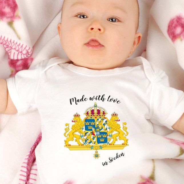 Made with Liebe in Sveden / Swedish Flag Baby Strampler (Von Creator hochgeladen)