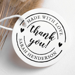Made with Liebe & Individuelle Name Product Vielen Gummistempel
