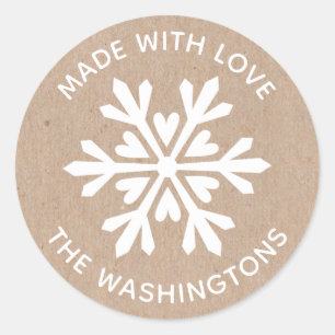 Made with Liebe Kraft Christmas Snowflake Sticker