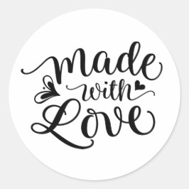 Made with Liebe | Rundaufkleber Runder Aufkleber