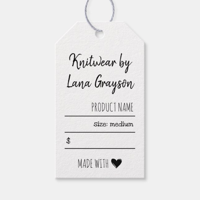 Made with Liebe Social Media Price Geschenkanhänger (Vorderseite)