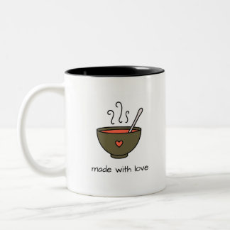 Made with Liebe Soup Mug Zweifarbige Tasse