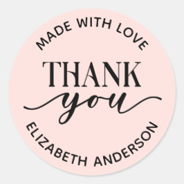 Made with Liebe Vielen Dank an kleine Unternehmen Runder Aufkleber
