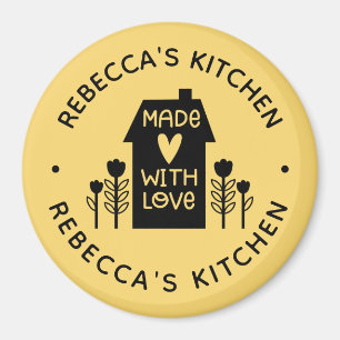 Made with Liebe Yelllow Küche Magnet