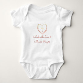 Made with Love and Mimis Prayers Religious Baby Strampler